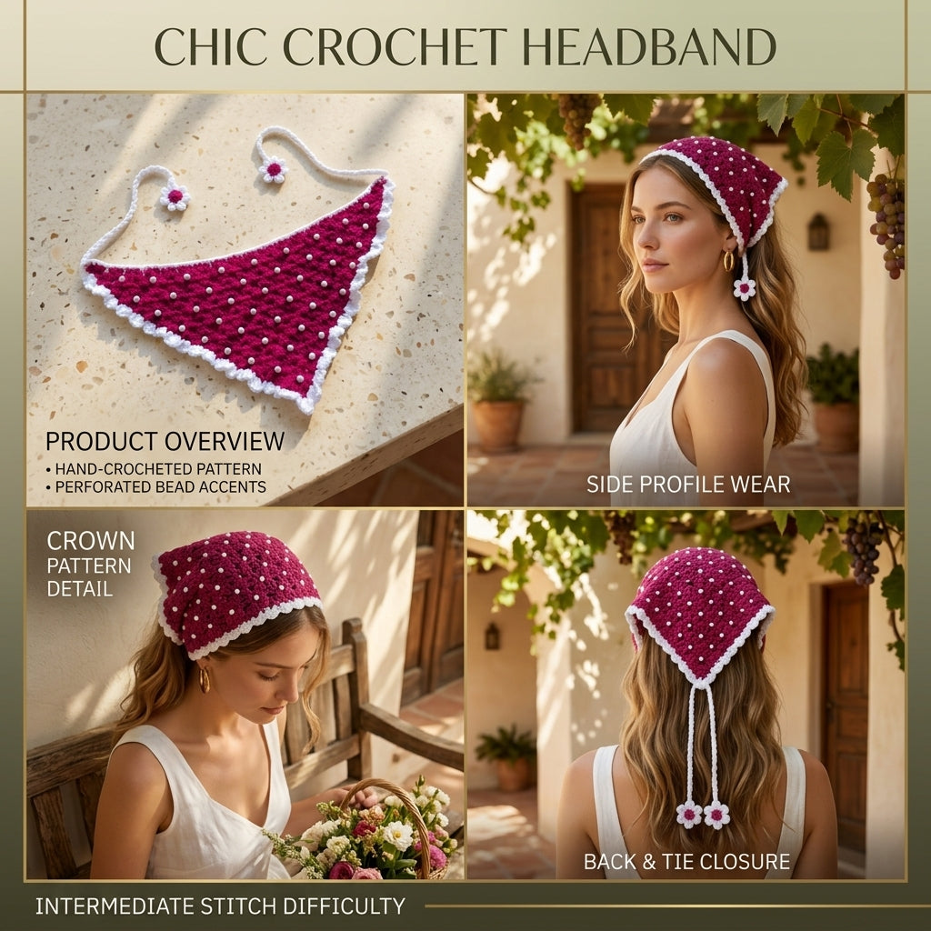 Handmade Festival Hair Scarf | Crochet Pattern PDF