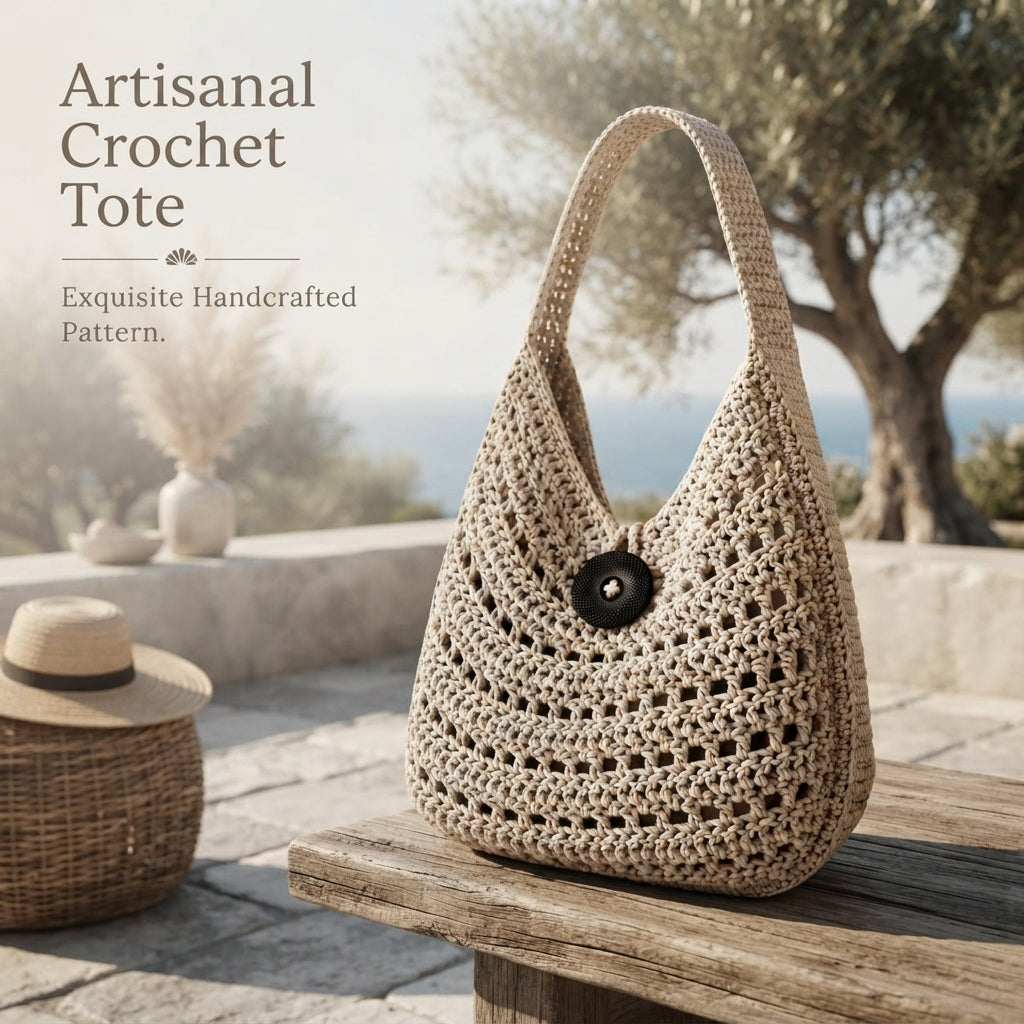 Hobo Bag Textured Tote | Crochet Pattern PDF
