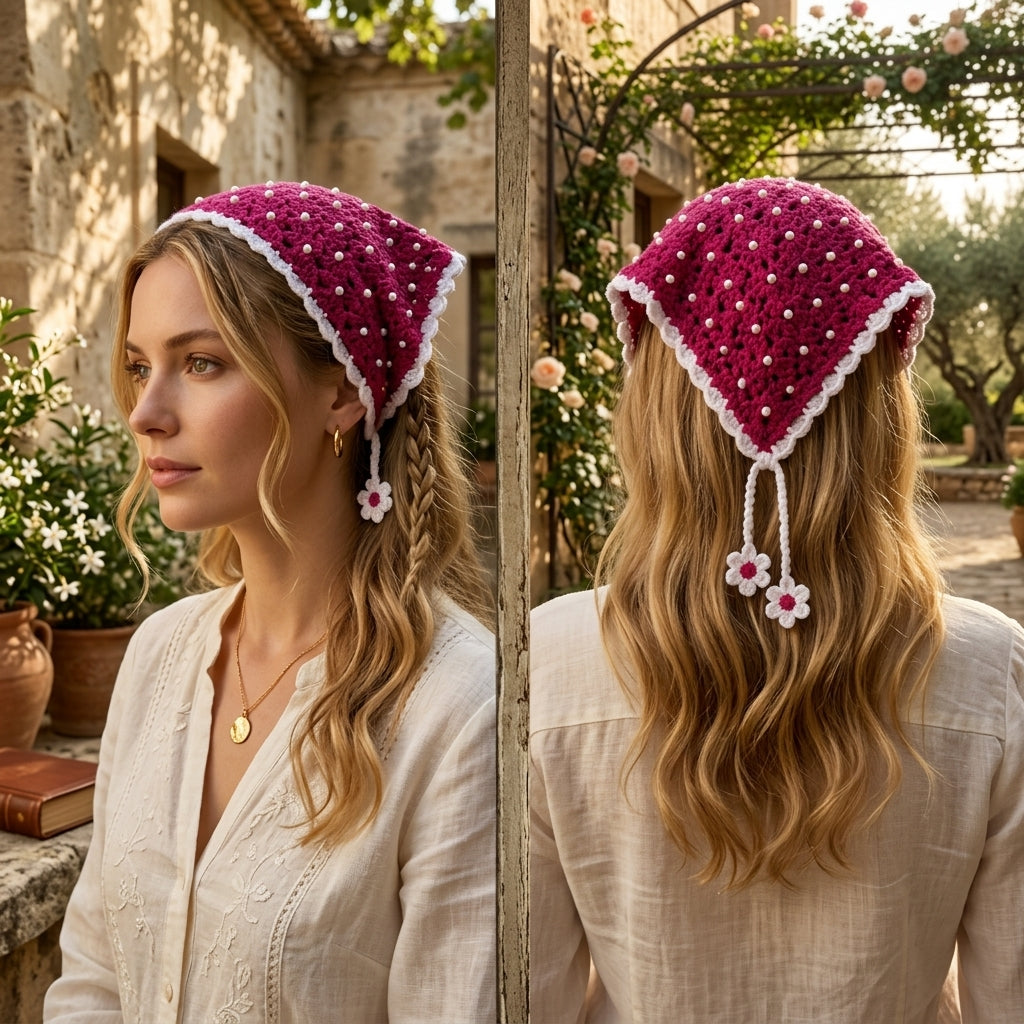 Handmade Festival Hair Scarf | Crochet Pattern PDF