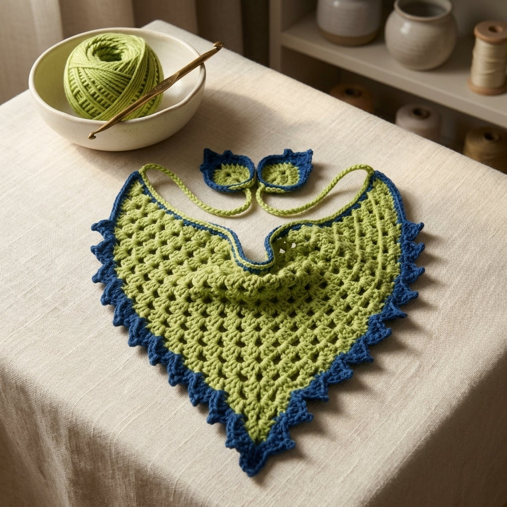 Vee Lacy Triangle Headscarf | Crochet Pattern PDF