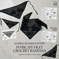 Filet Bunny Motif Headscarf | Crochet Pattern PDF
