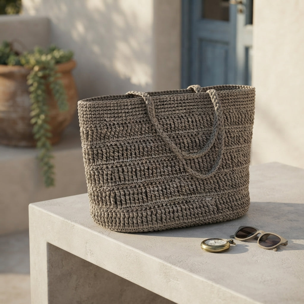 Shopper Tote Shoulder Bag Tote | Crochet Pattern PDF