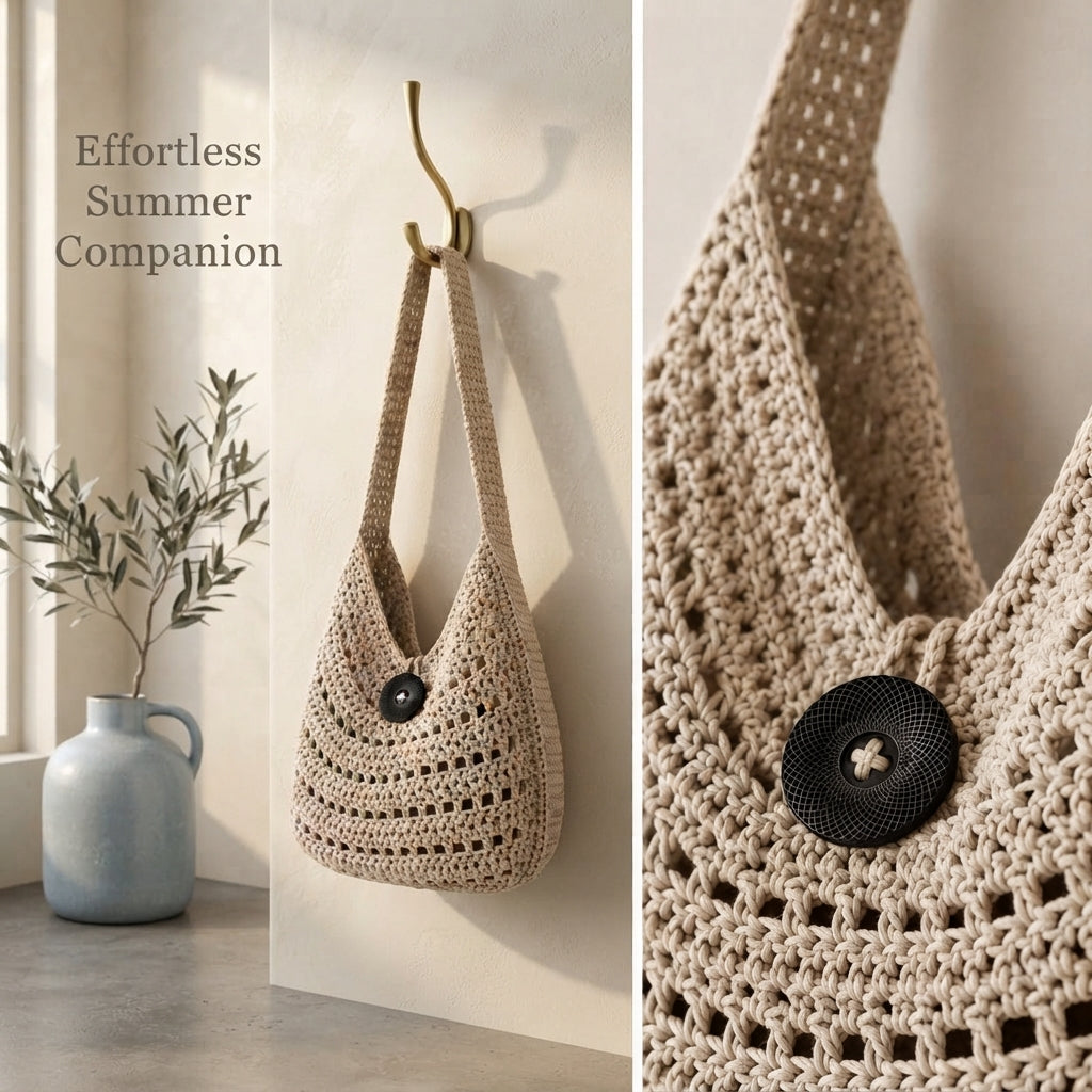 Hobo Bag Textured Tote | Crochet Pattern PDF