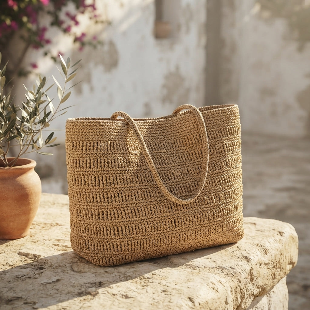 Shopper Tote Shoulder Bag Tote | Crochet Pattern PDF