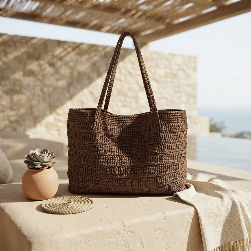 Shopper Tote Shoulder Bag Tote | Crochet Pattern PDF