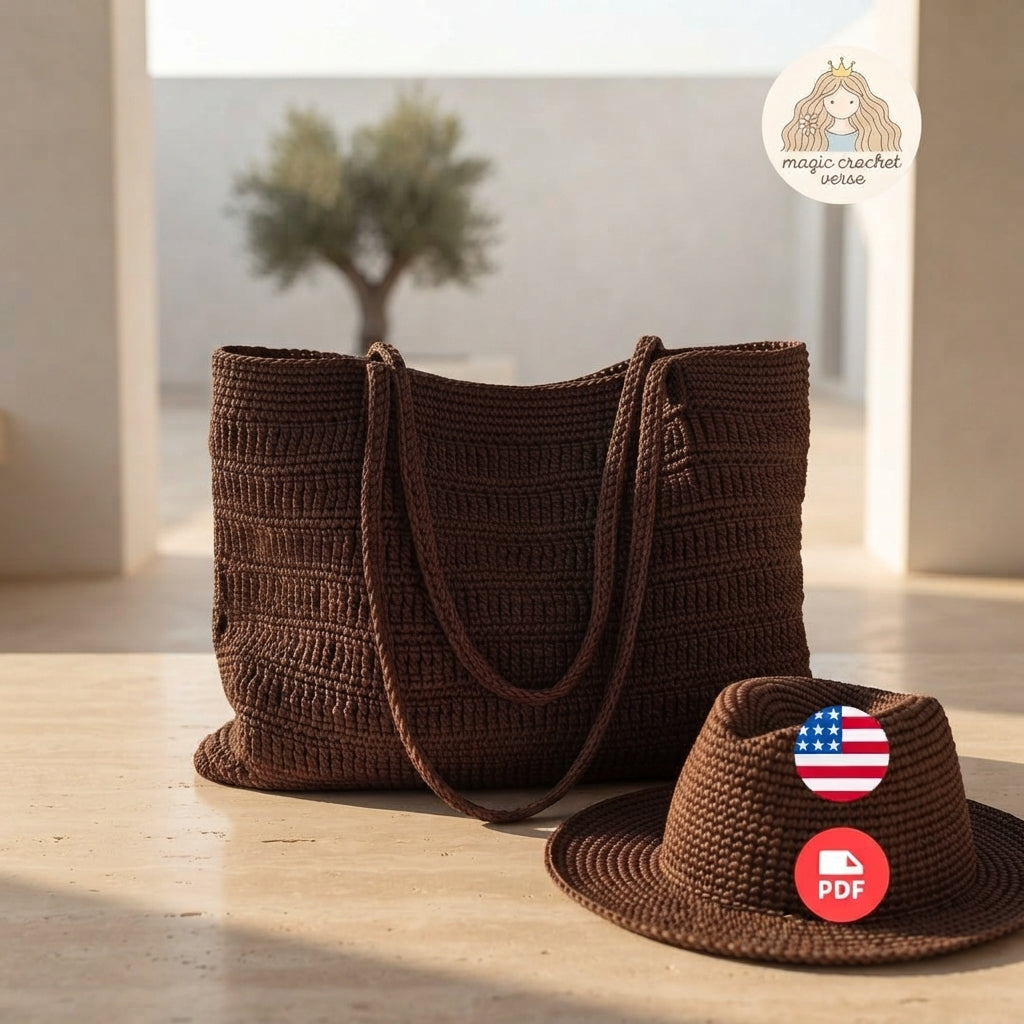 Shopper Tote Shoulder Bag Tote | Crochet Pattern PDF
