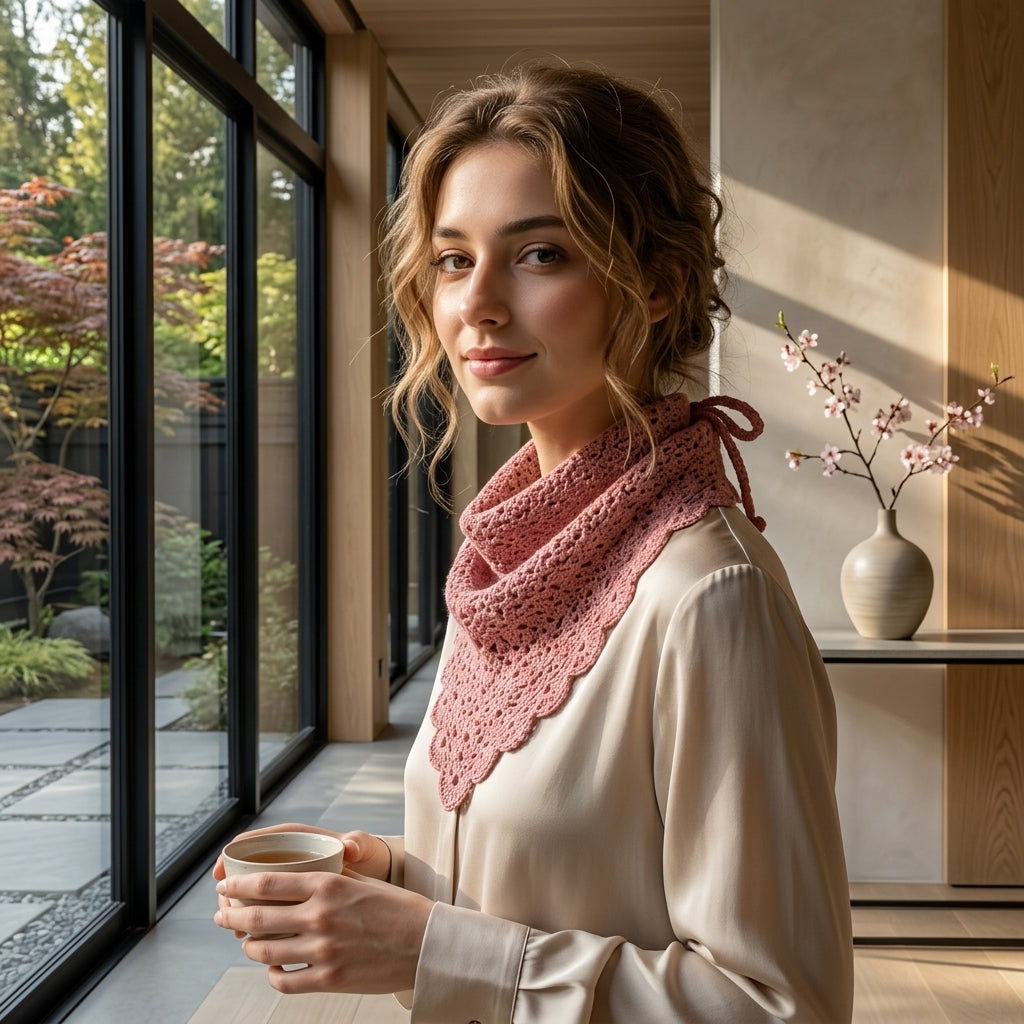 Shell Stitch Hair Scarf | Crochet Pattern PDF