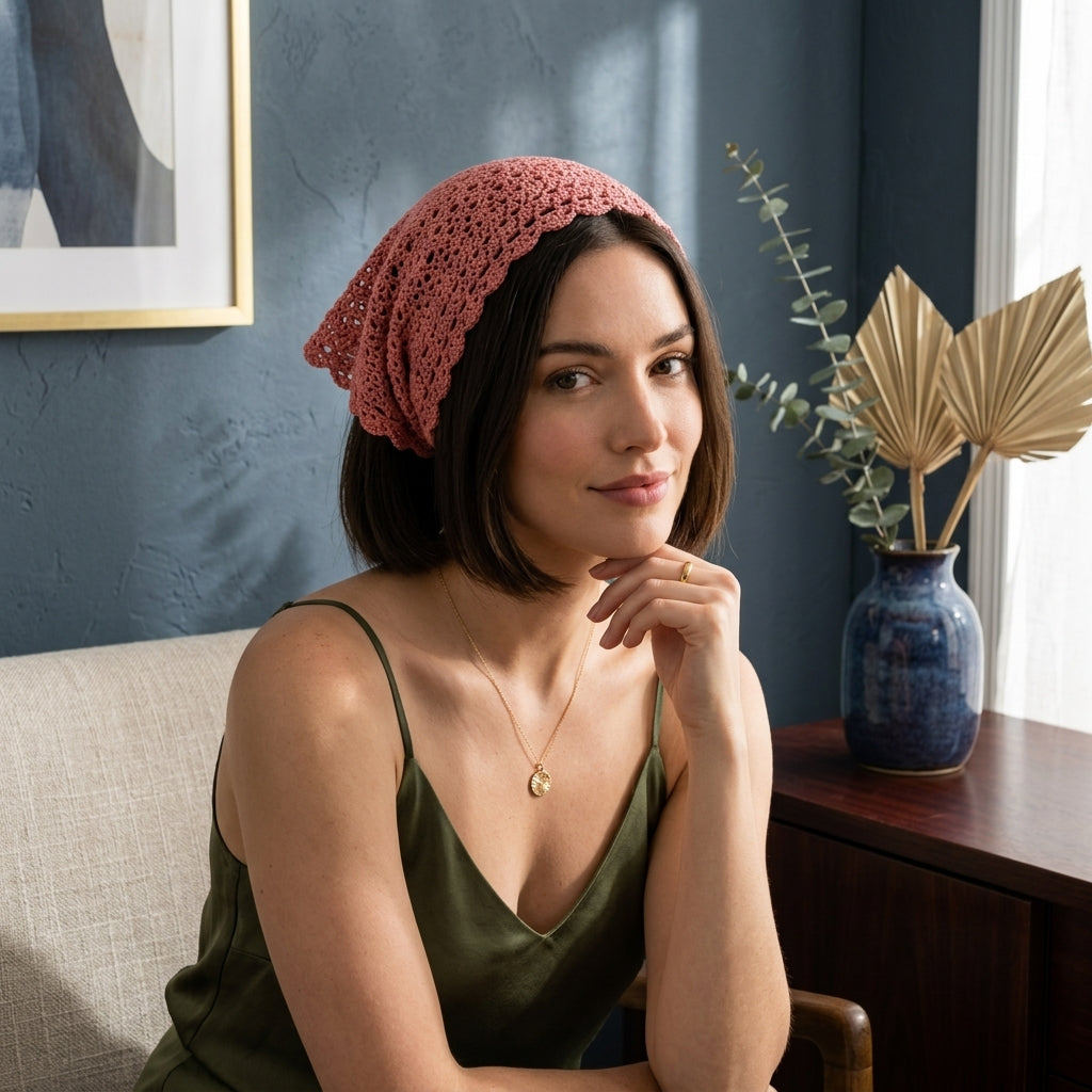 Vintage Boho Hair Scarf | Beginner Crochet Pattern PDF