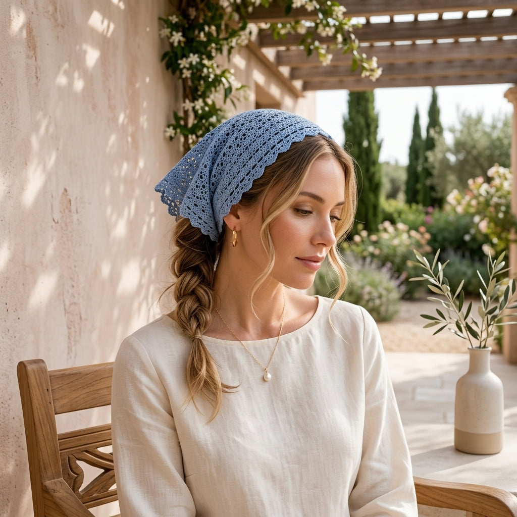 Vintage Boho Hair Scarf | Beginner Crochet Pattern PDF