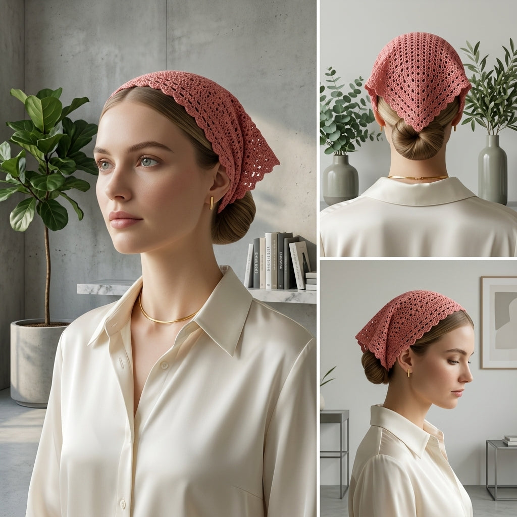 Vintage Boho Hair Scarf | Beginner Crochet Pattern PDF