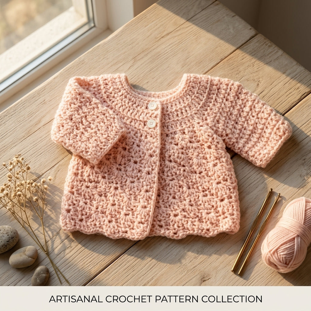 Cardigan Sweater Beginner Baby Cardigan | Crochet Pattern PDF