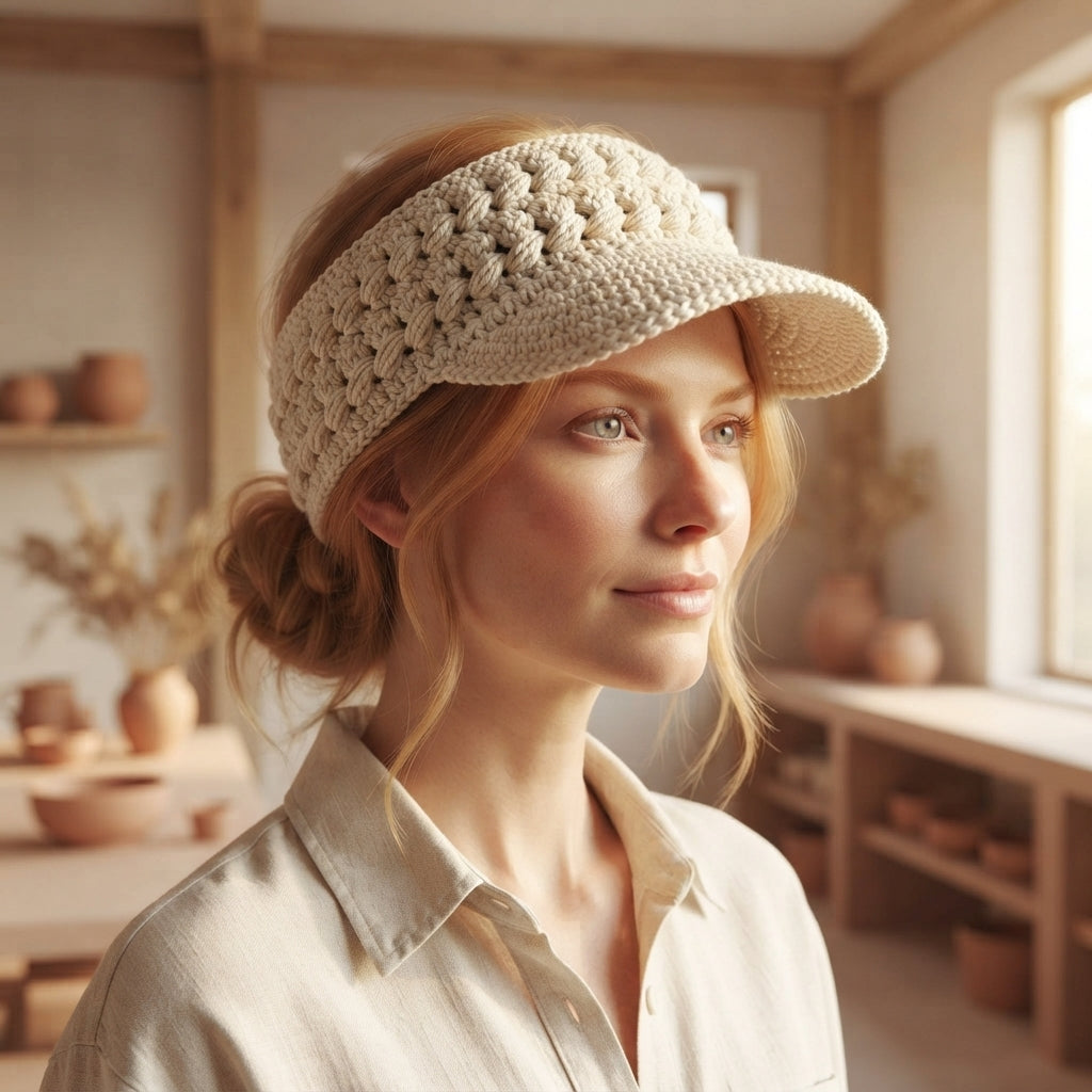 Graceful Sun Visor | Handmade Hat PDF — Design 2