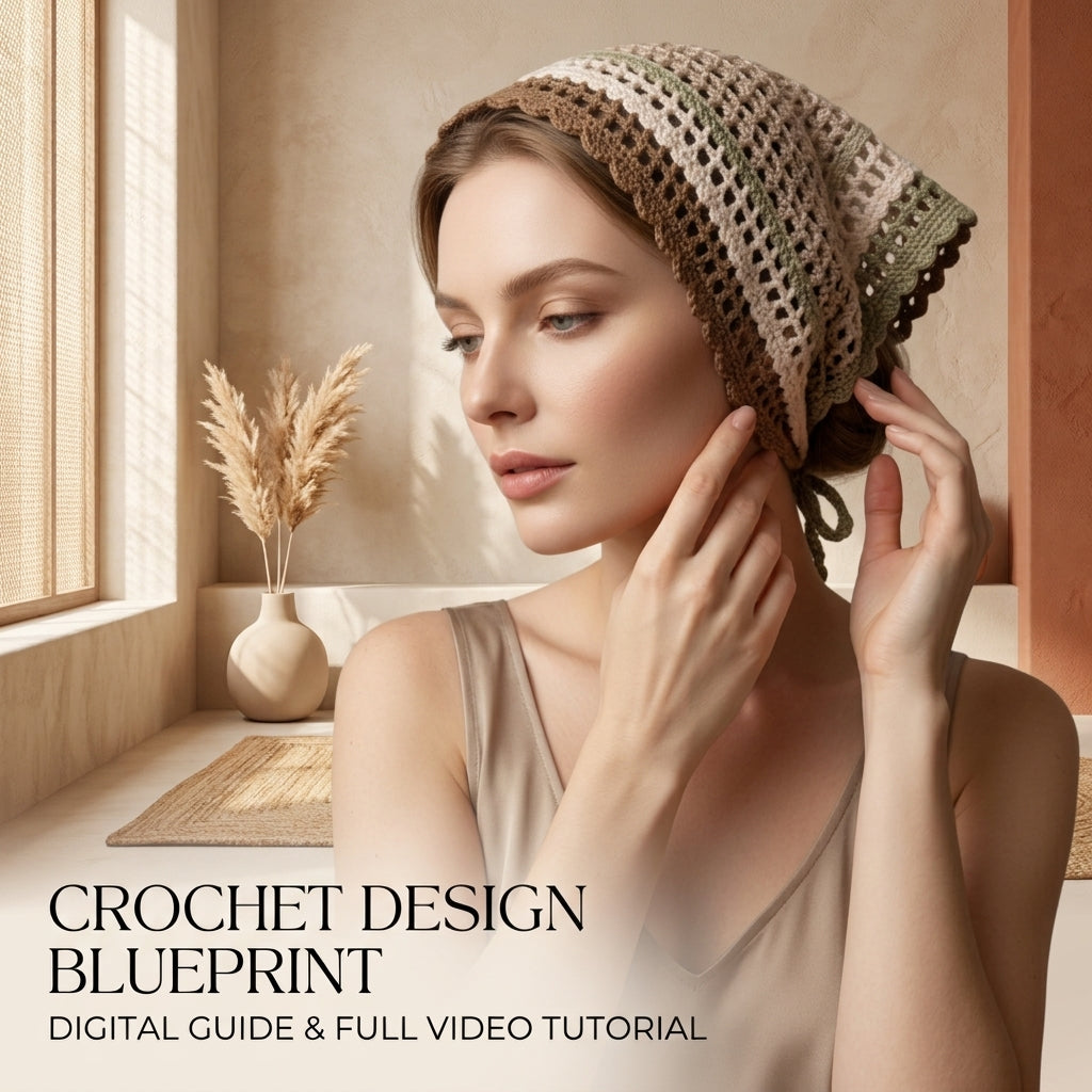 Airy Mesh Summer Hair Accessory | Crochet Pattern PDF