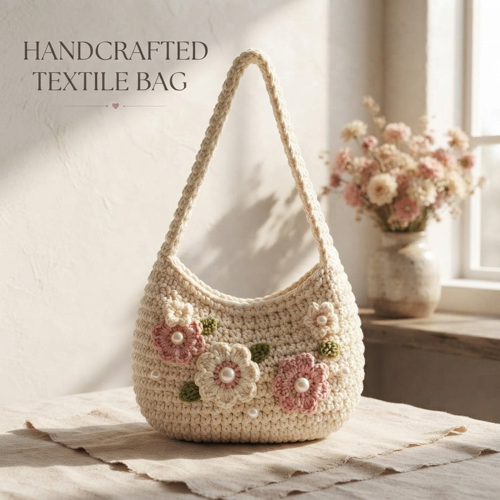 Purse Floral Shoulder Bag | Crochet Pattern PDF