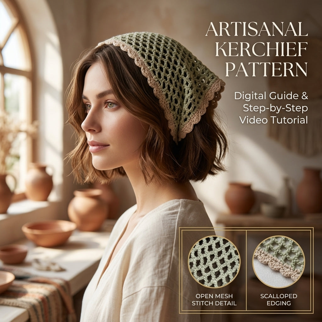 Airy Mesh Summer Hair Accessory | Crochet Pattern PDF