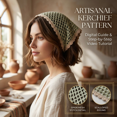 Airy Mesh Summer Hair Accessory | Crochet Pattern PDF