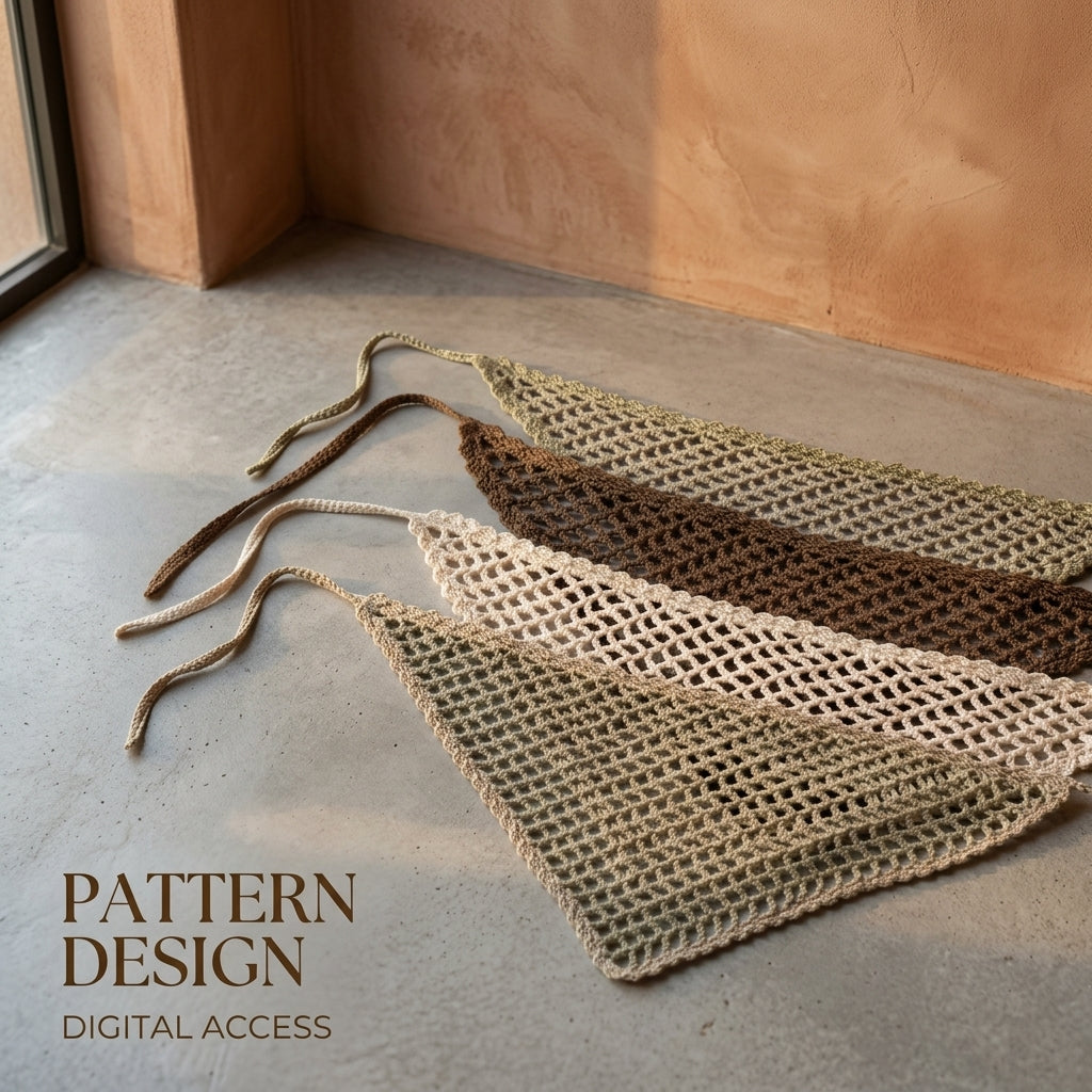 Airy Mesh Summer Hair Accessory | Crochet Pattern PDF