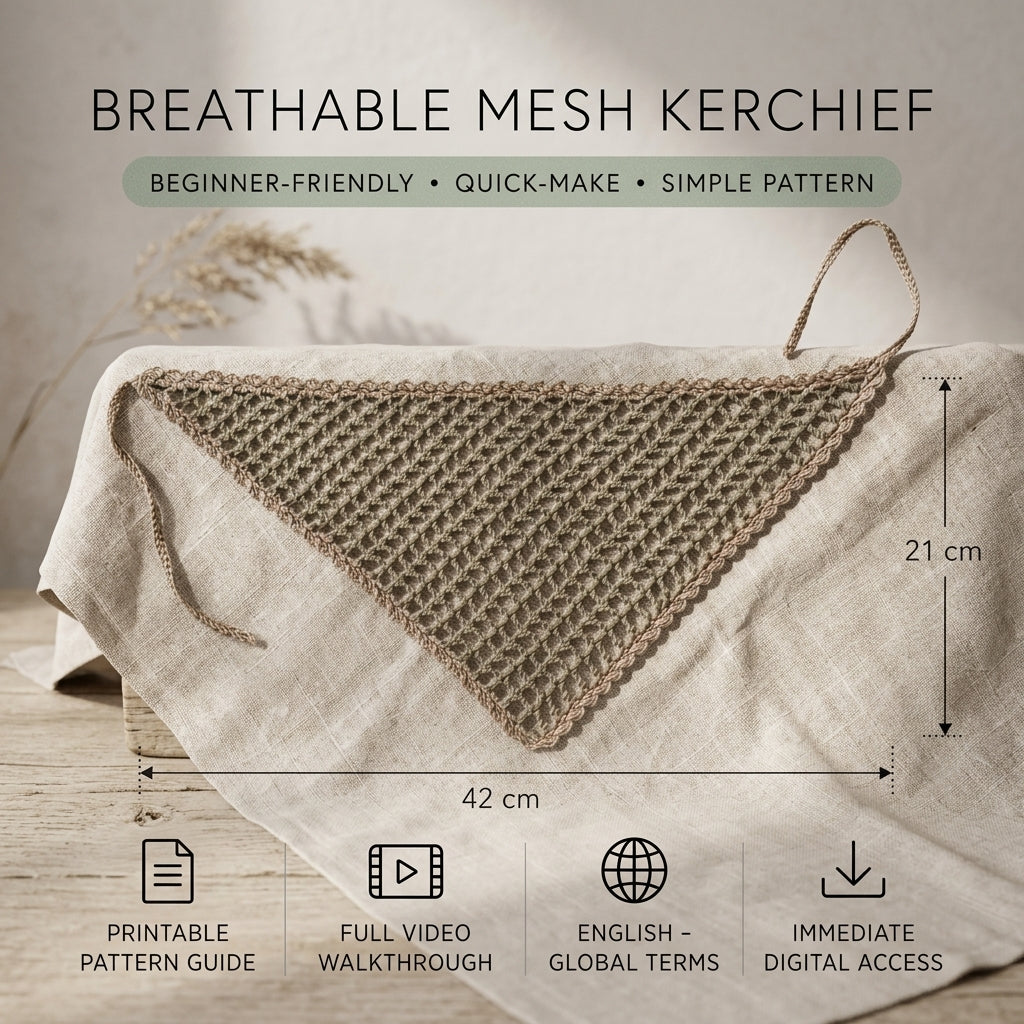 Airy Mesh Summer Hair Accessory | Crochet Pattern PDF