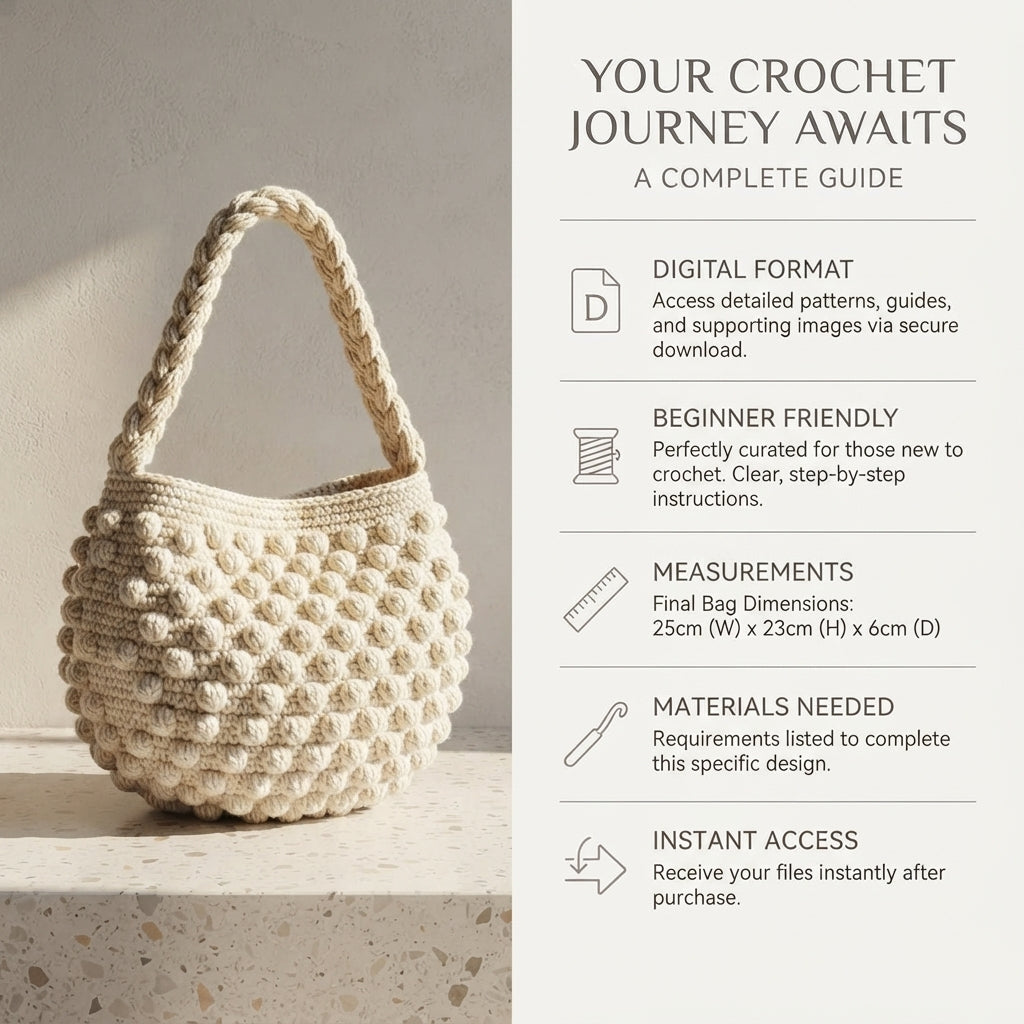 Purse Floral Shoulder Bag | Crochet Pattern PDF
