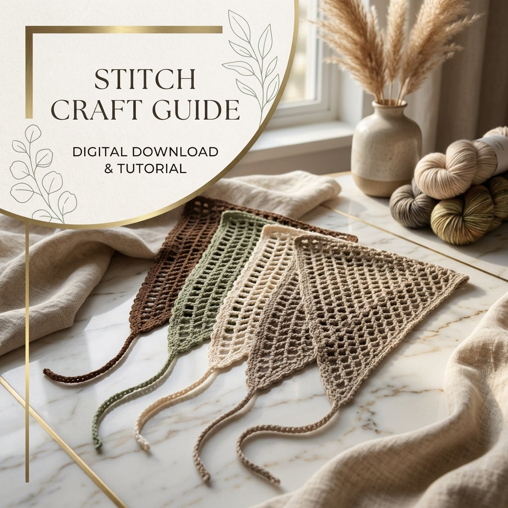 Airy Mesh Summer Hair Accessory | Crochet Pattern PDF