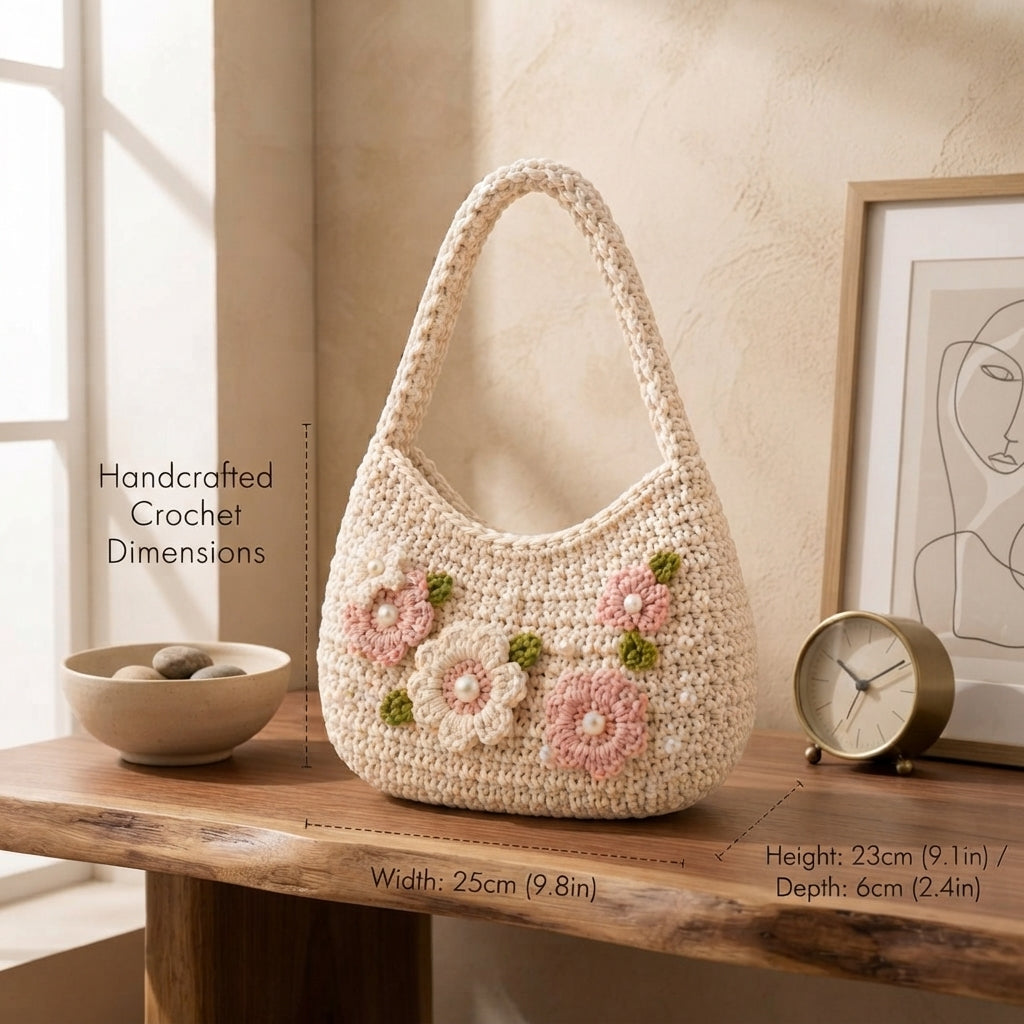 Purse Floral Shoulder Bag | Crochet Pattern PDF