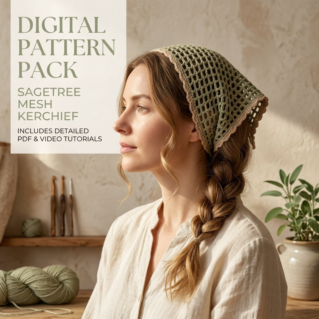 Airy Mesh Summer Hair Accessory | Crochet Pattern PDF