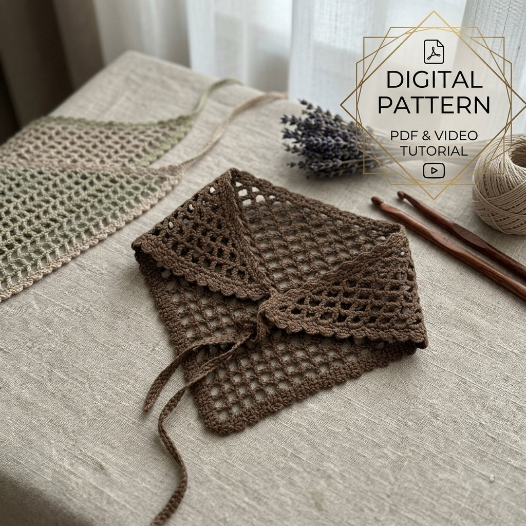 Airy Mesh Summer Hair Accessory | Crochet Pattern PDF