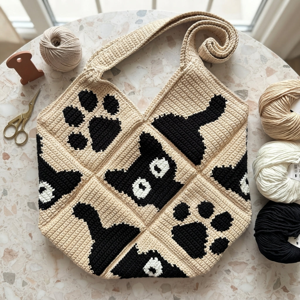 Cat Paw Tote | Crochet Pattern PDF