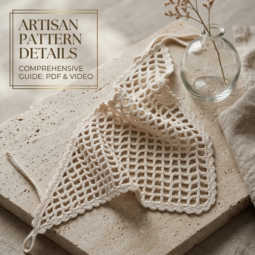 Airy Mesh Summer Hair Accessory | Crochet Pattern PDF