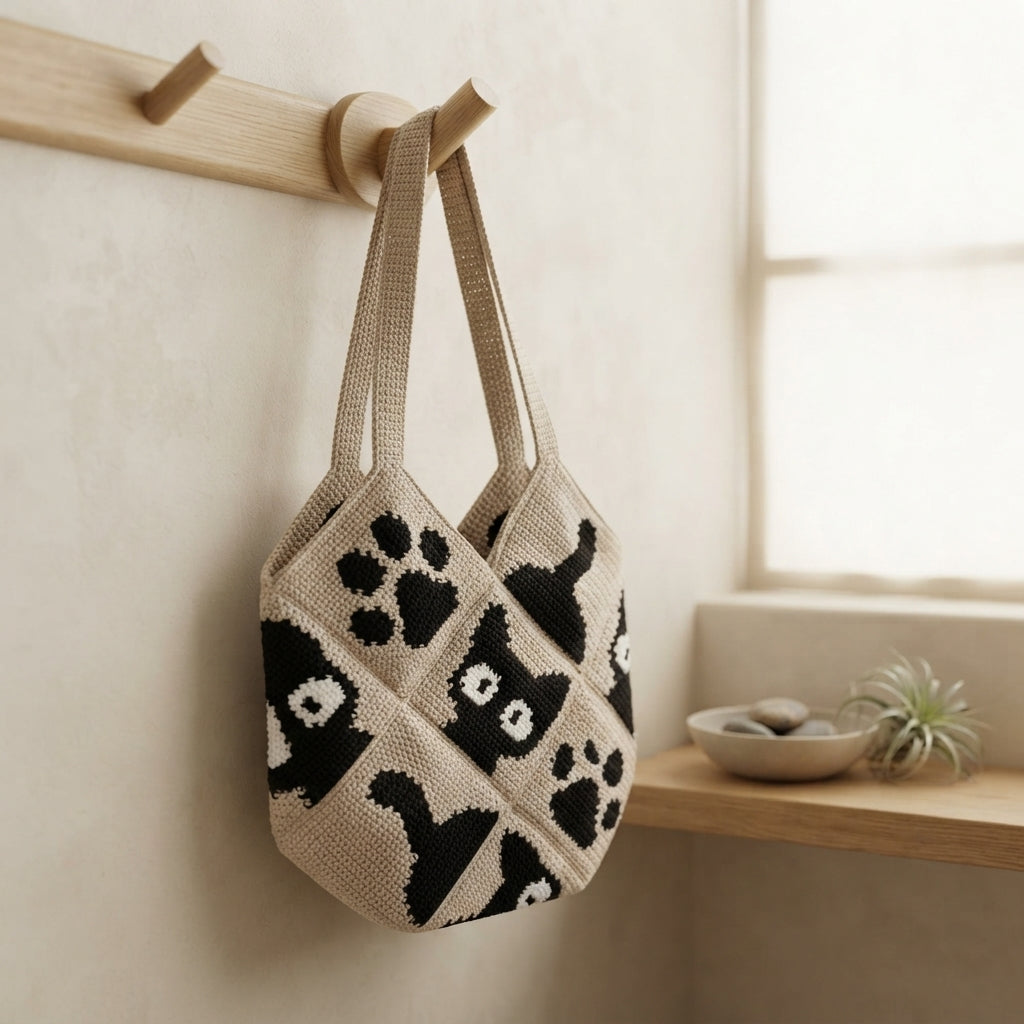 Cat Paw Tote | Crochet Pattern PDF