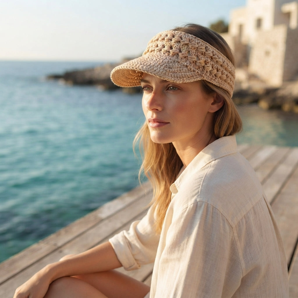 Graceful Sun Visor | Handmade Hat PDF — Design 2