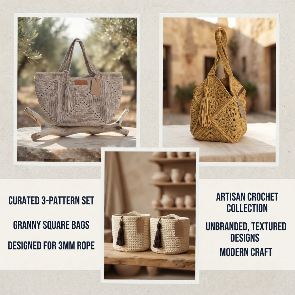 Granny Square Granny Square Tote V6 | Crochet Pattern PDF