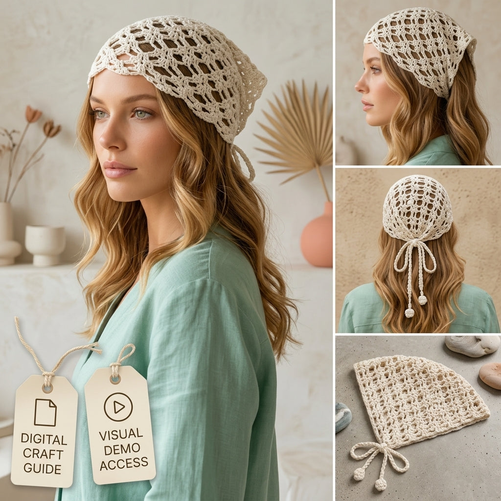 12-in-1 Boho Head Scarf Bundle | Crochet Pattern PDF