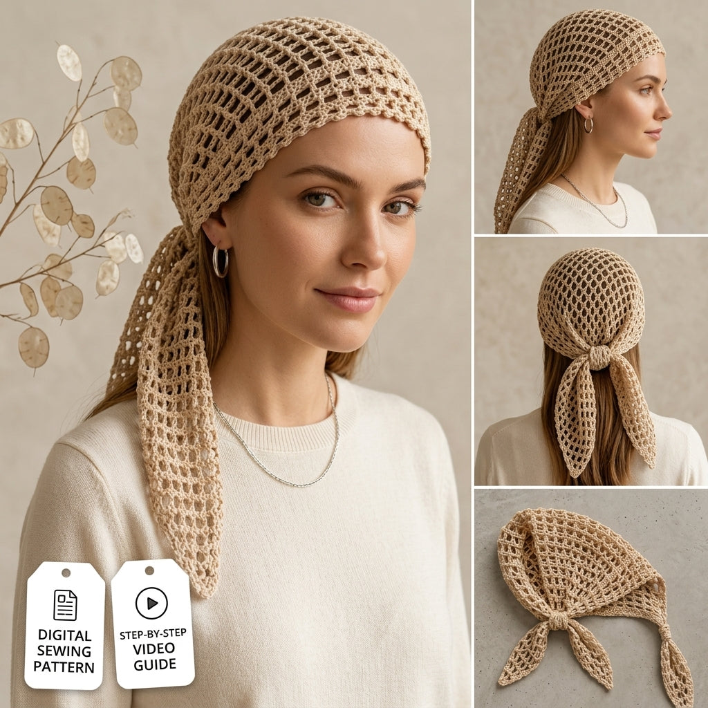 12-in-1 Boho Head Scarf Bundle | Crochet Pattern PDF