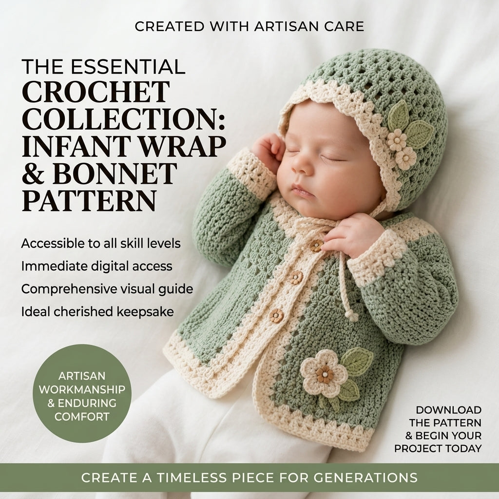 Cardigan Bonnet Sage Baby Cardigan | Crochet Pattern PDF