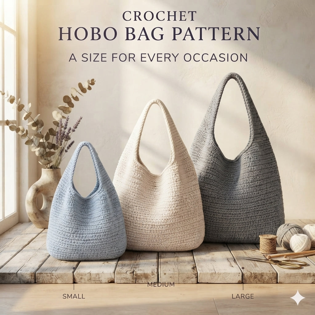 Shoulder Bag Hobo Bag Tote V2 | Crochet Pattern PDF