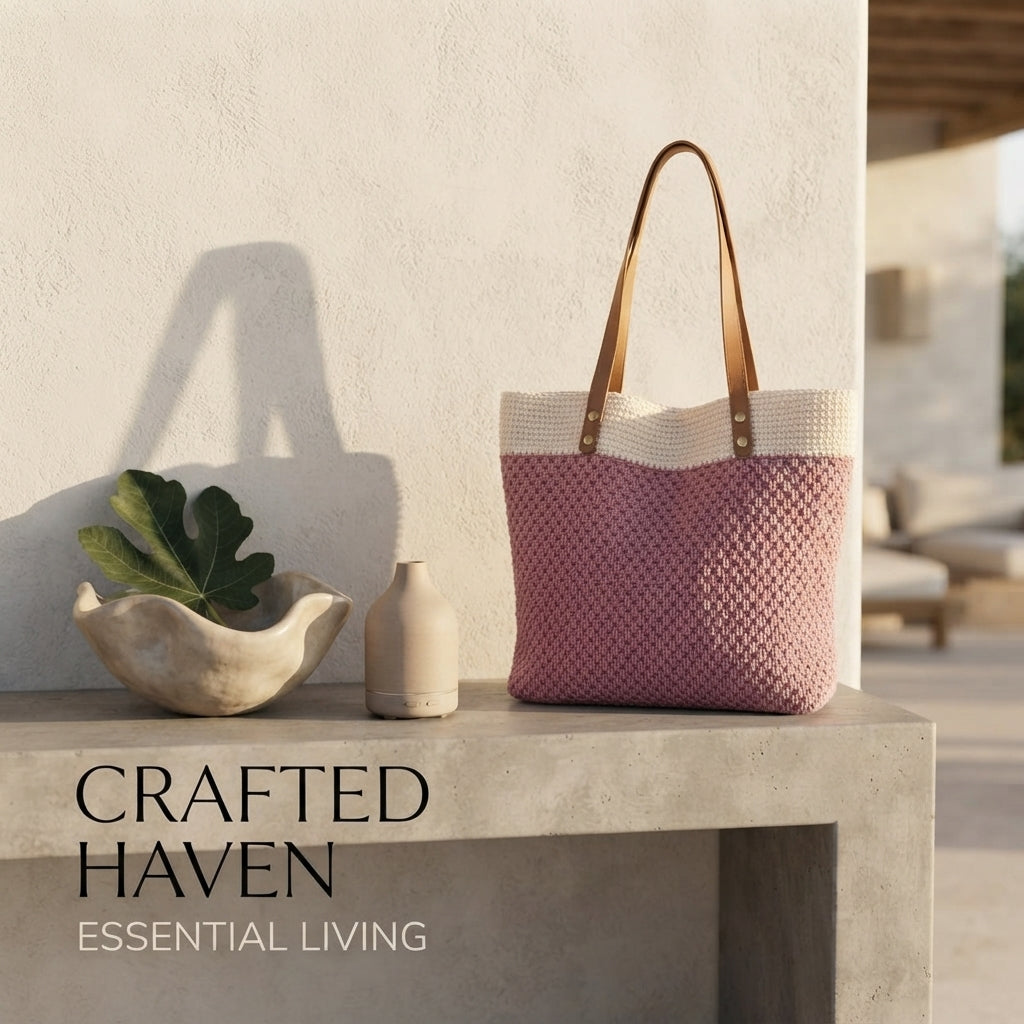 Shopper Tote Shoulder Bag Tote V2 | Crochet Pattern PDF