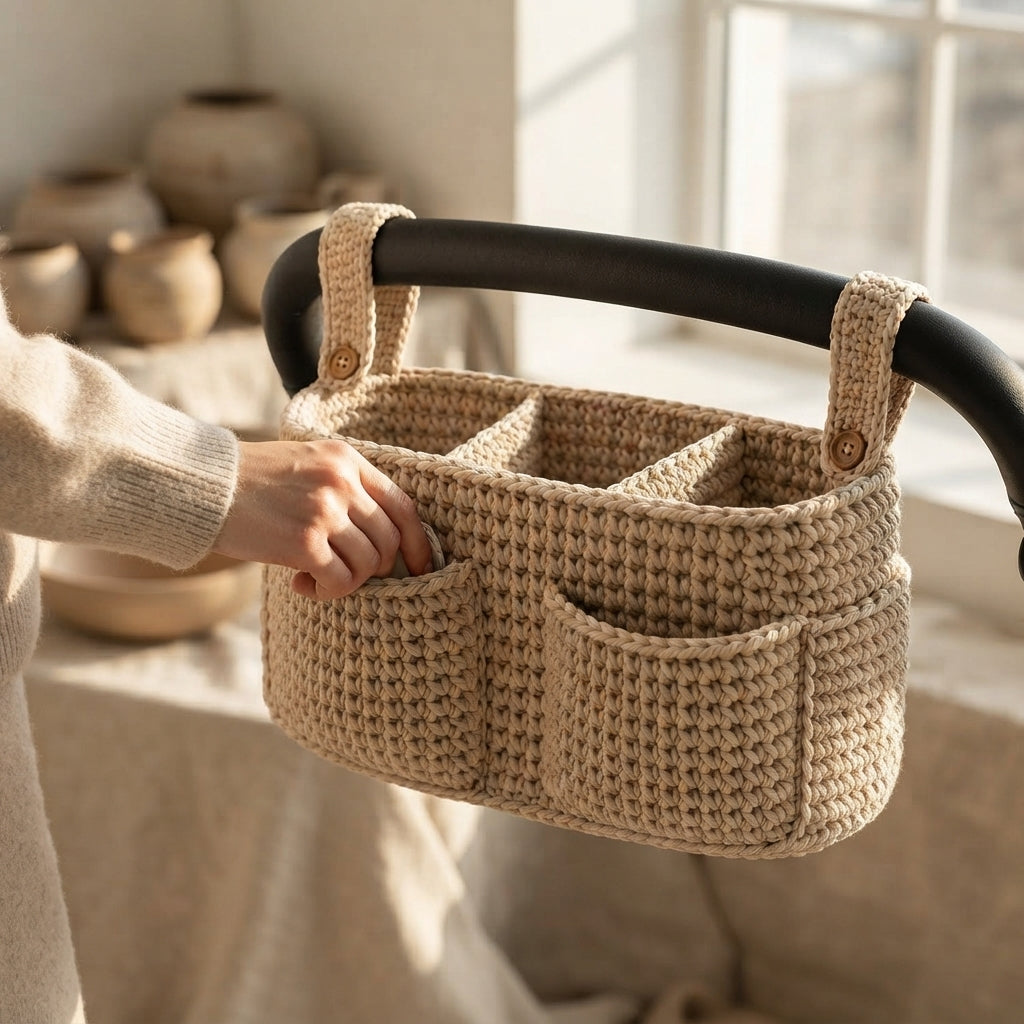 Stroller Organizer Bag | Crochet Pattern PDF