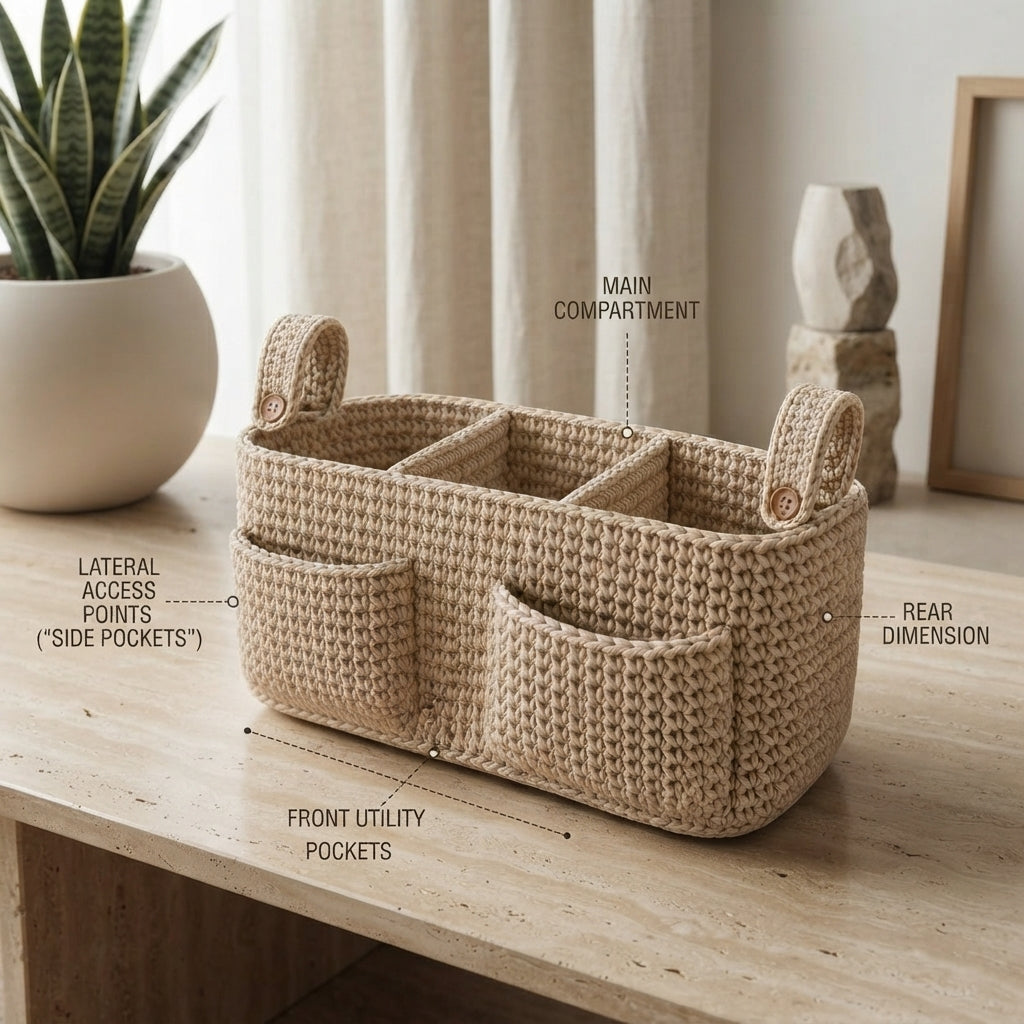 Stroller Organizer Bag | Crochet Pattern PDF