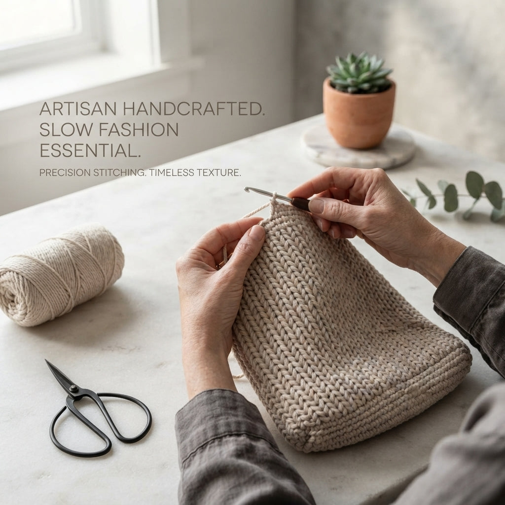 Shoulder Bag Ribbed Tote | Crochet Pattern PDF