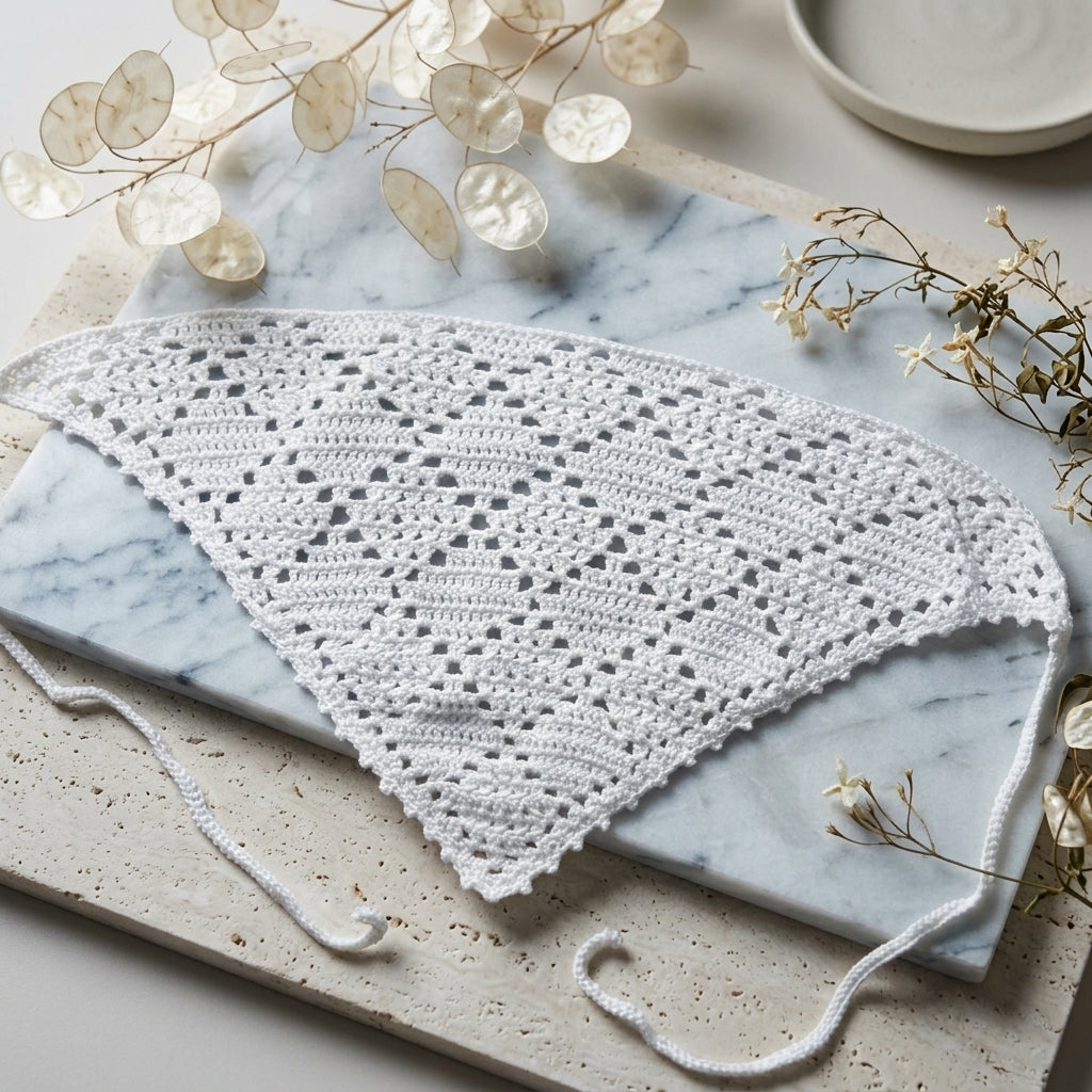 Diamond Stitch Boho Headscarf | Crochet Pattern PDF