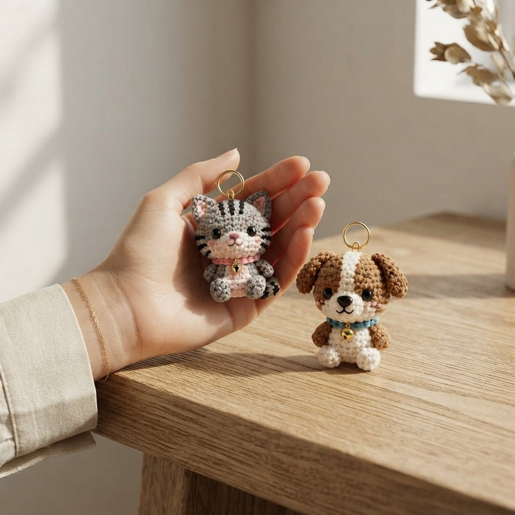 Whimsical Keychain Keychain | PDF Crochet Guide — Design 3
