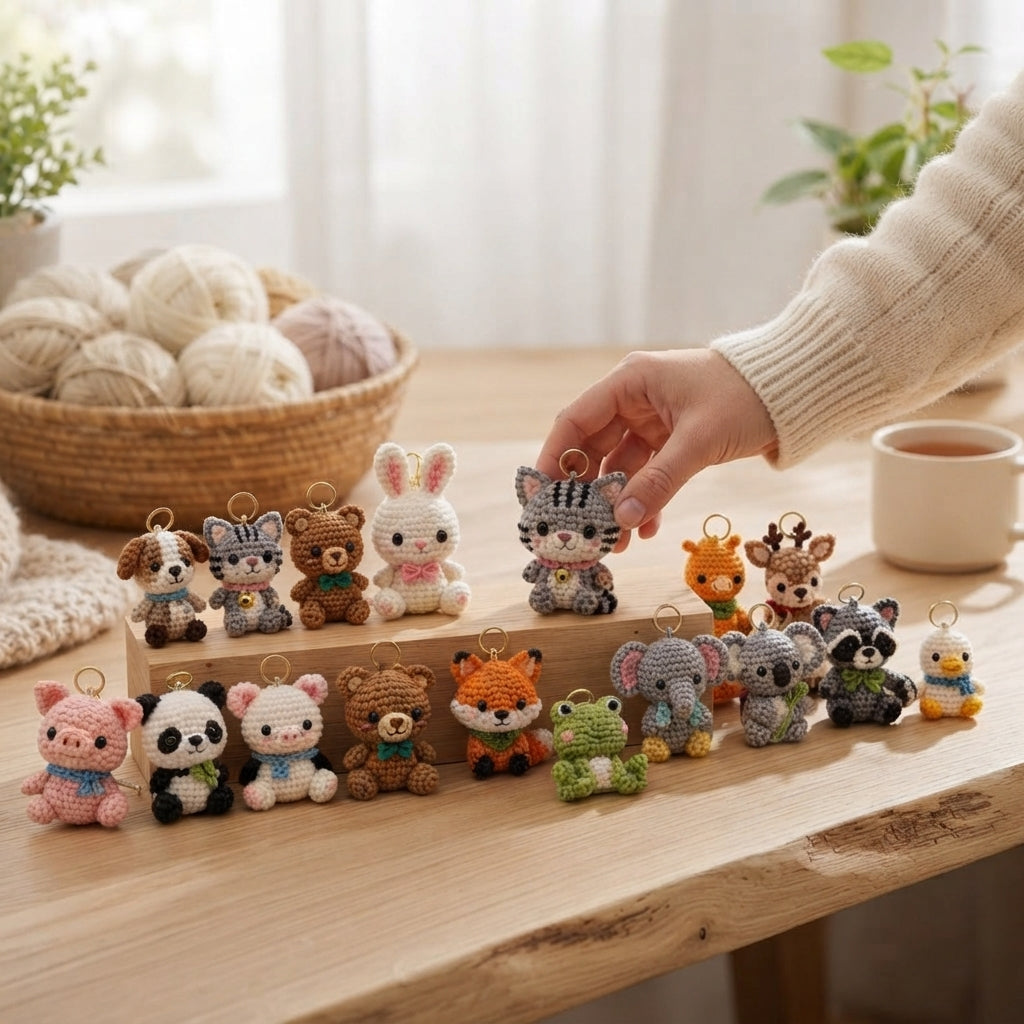 Whimsical Keychain Keychain | PDF Crochet Guide — Design 3