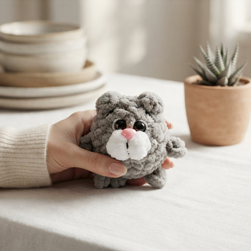 Playful Keychain Mini Charm | Amigurumi Pattern — Design 4
