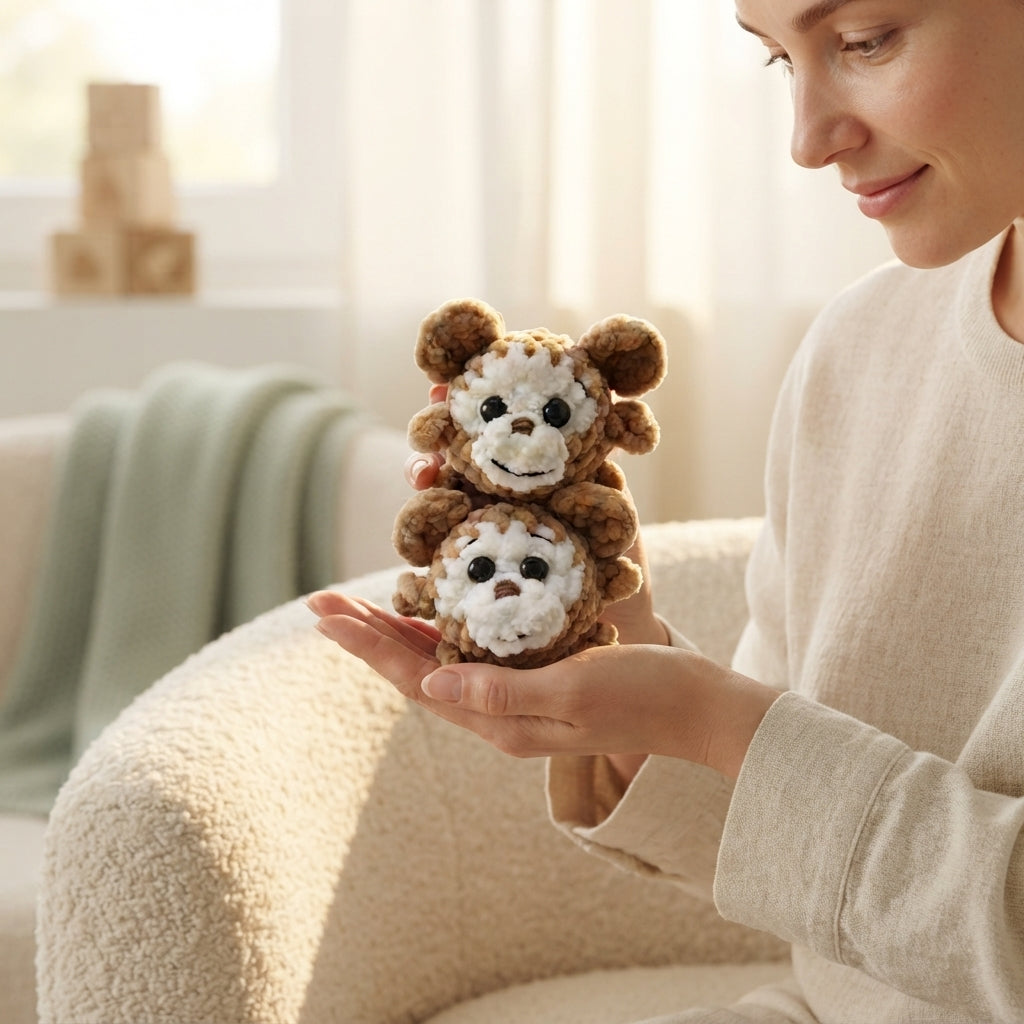 Playful Keychain Mini Charm | Amigurumi Pattern — Design 4