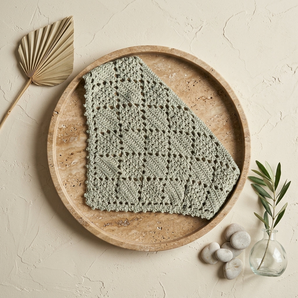Diamond Stitch Boho Headscarf | Crochet Pattern PDF