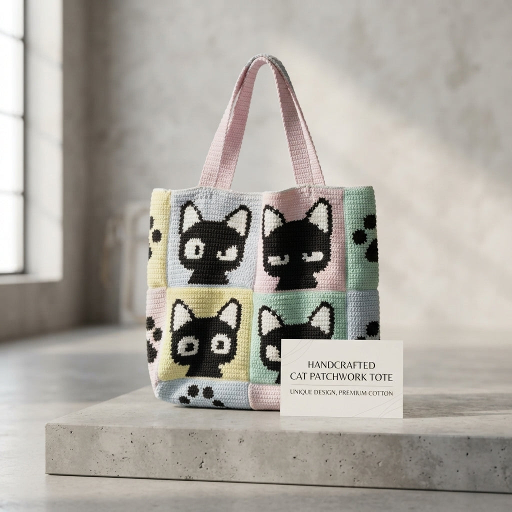 Cat Emotions Tote | Crochet Pattern PDF