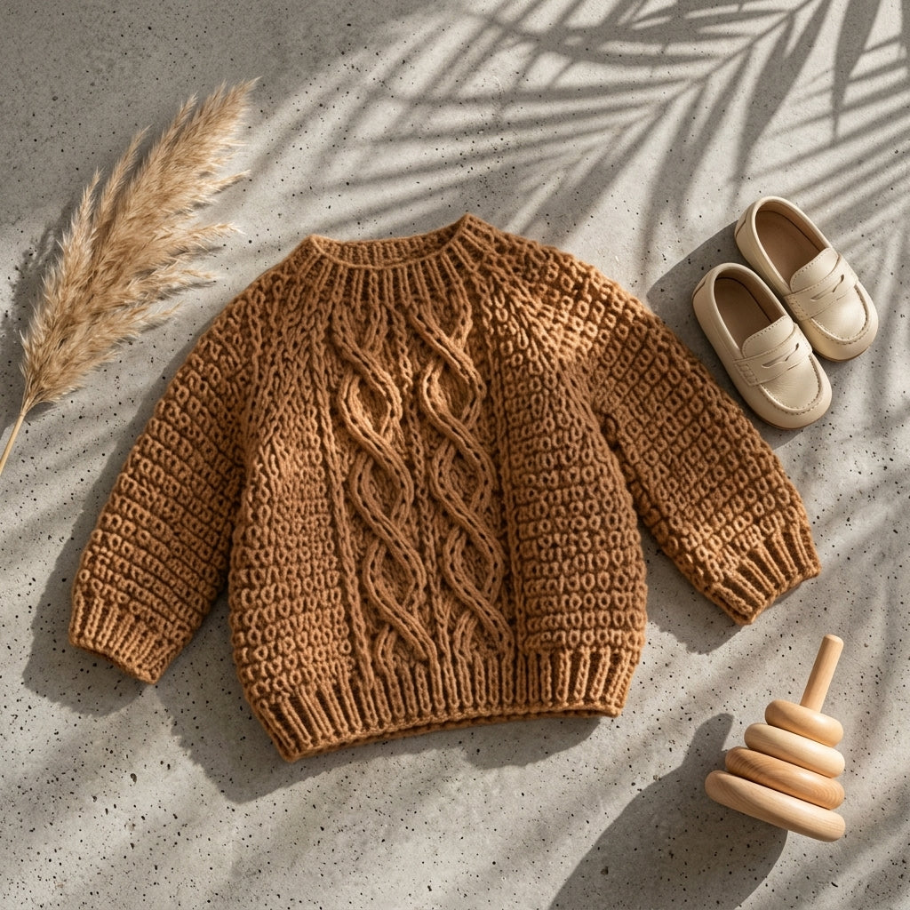 Cable Baby Cardigan Seamless v3 | Crochet Pattern PDF