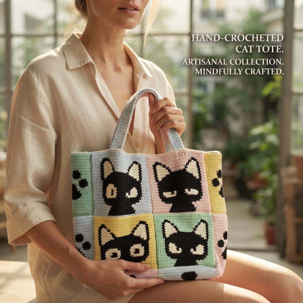 Cat Emotions Tote | Crochet Pattern PDF