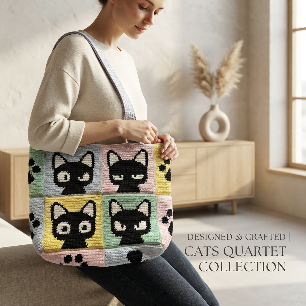 Cat Emotions Tote | Crochet Pattern PDF